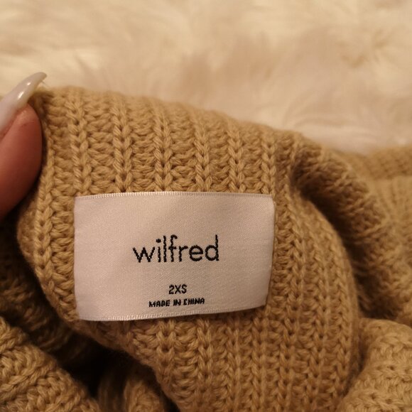 Aritzia Wilfred Montpellier Turtleneck Dress in Sandy Beige - Size 2XS - Picture 5 of 6